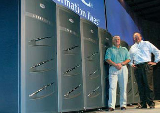 Линейка модульных HDS TagmaStore (слева направо): WMS100/AMS200, AMS500 и NSC55