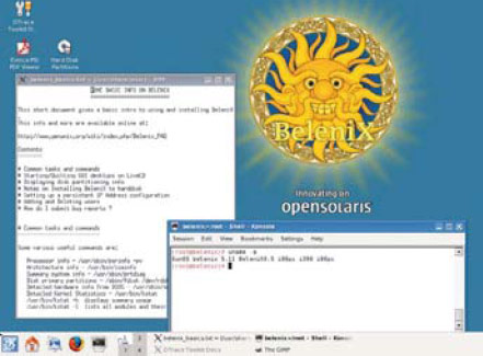 Дистрибутив Belenix LiveCD предлагает зайти на интересный портал с последними известиями из мира OpenSolaris