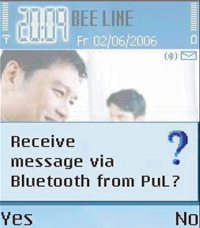 ����������� ������ �� ����� ����� �� Bluetooth � ���� ����������� ��������, ����� ����������