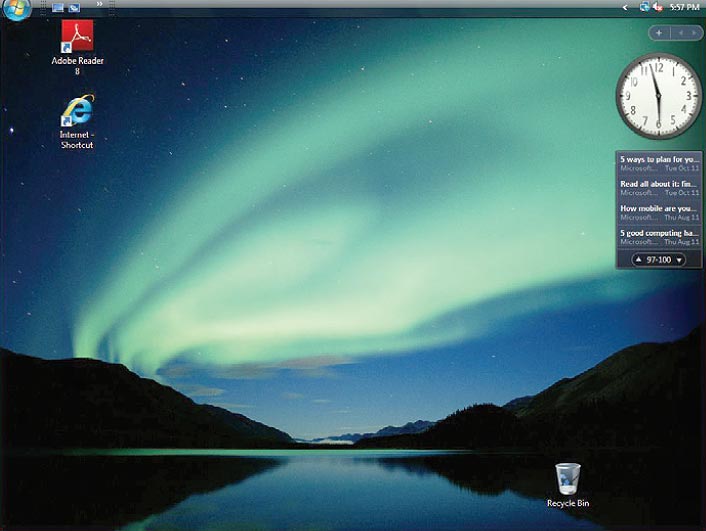 Рабочий стол Vista