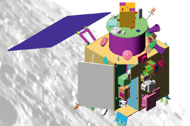 Схематическое изображение индийского лунного спутника