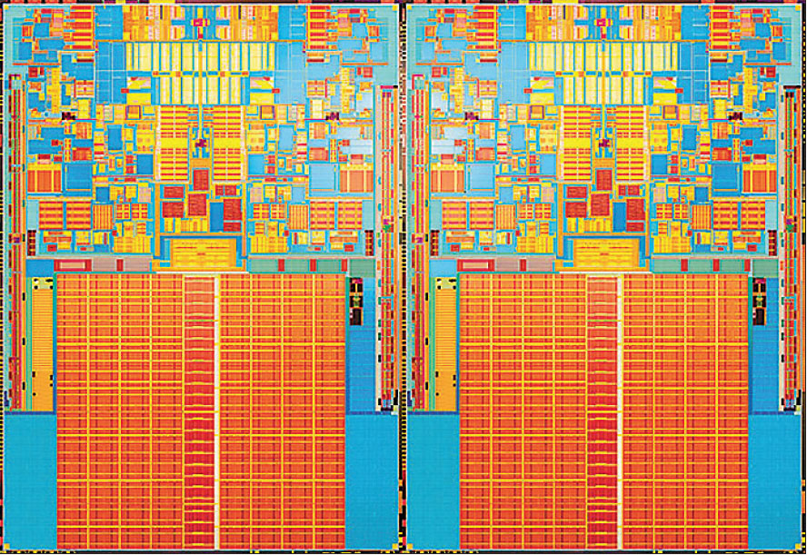 Кристалл новых 45-нм процессоров Intel
