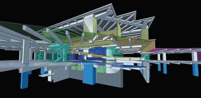 Визуализация модели здания в BIM