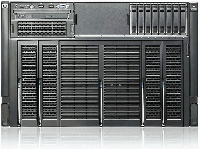 ProLiant DL785 G5 выполнен в стоечном корпусе высотой 7U