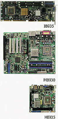 Платы АТХ (модель МВ930), PICMG1.3 (IB935) и Mini ITX (MI935)