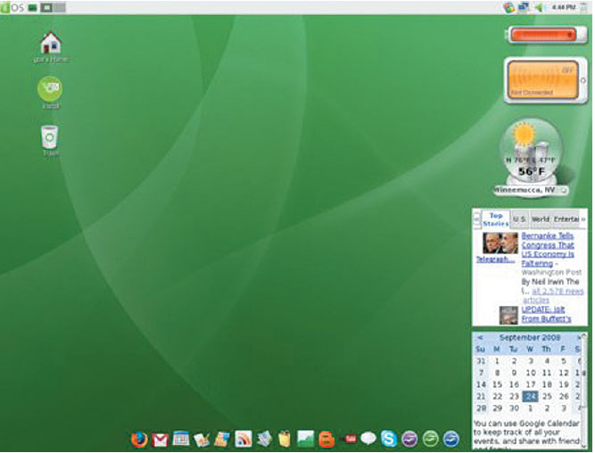 Настольный ПК с gOS 3.0 на экране 1280x1024