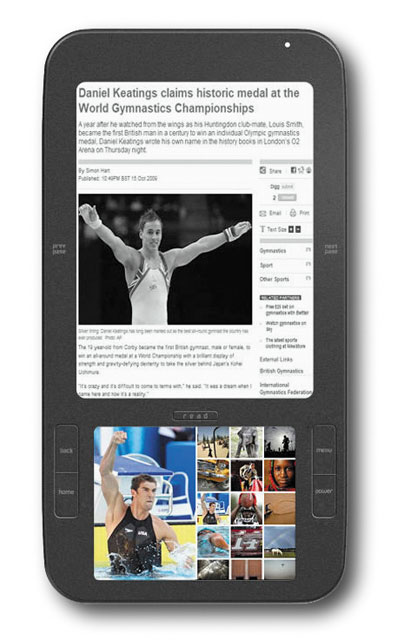 ����������� Alex eReader � �� ������ 3,5-�������� ������� ������� ������������ ����� ������ ������� � ��������� � �������� ��� �� �������� �������