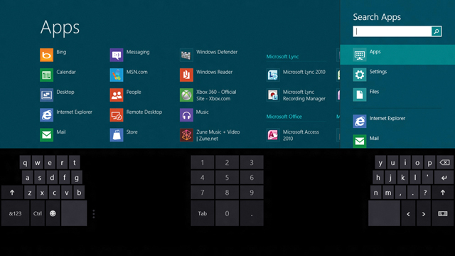  Windows 8:      